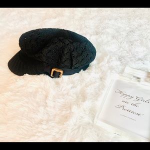Bebe (2 be Bebe) black woven hat/cap